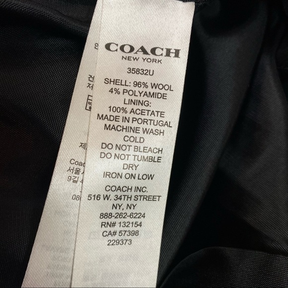 Coach | Classic Flat Front Inverted Pleated Wool Office-Wear Career Midi Skirt - Picture 7 of 8